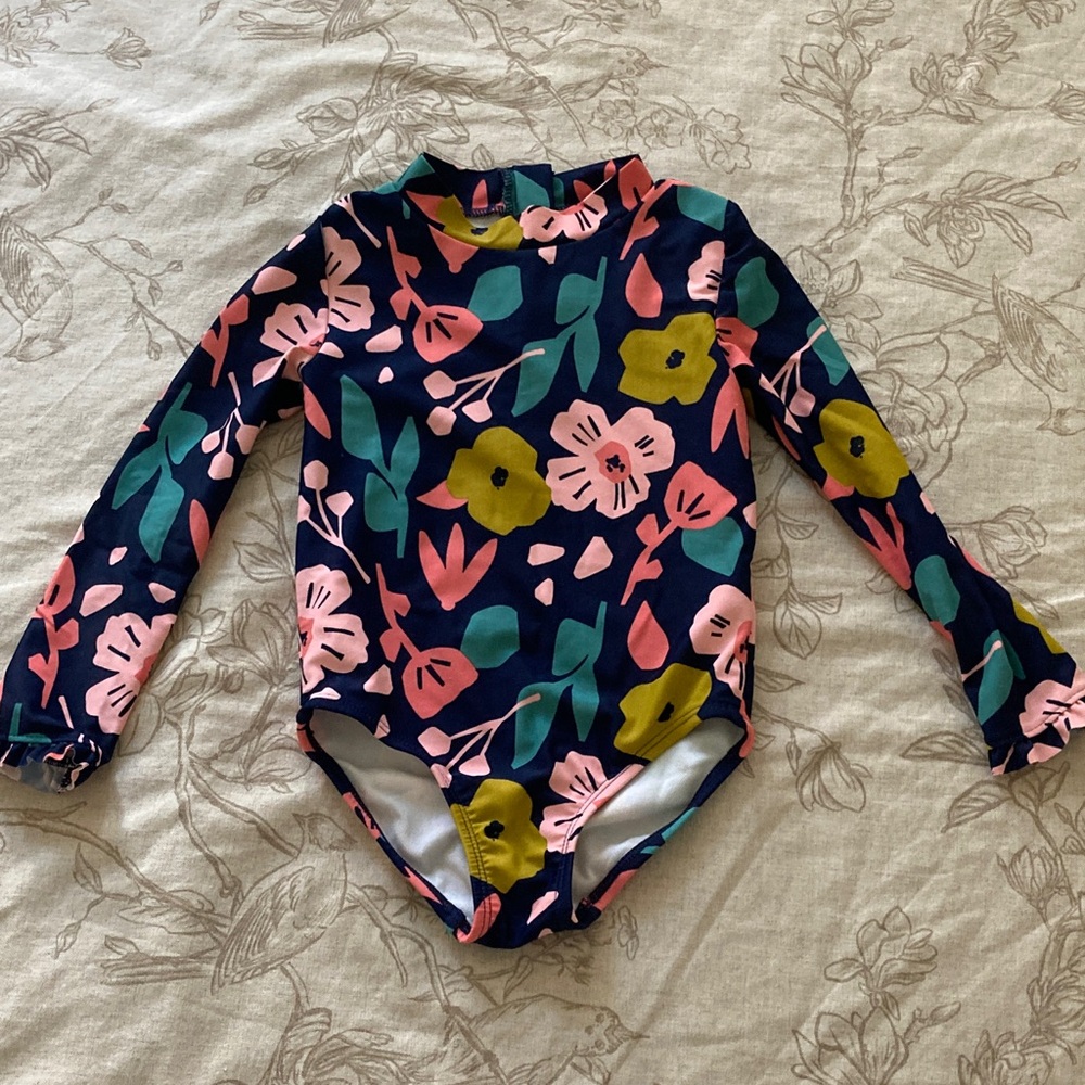 Floral Long Sleeve Swimsuit